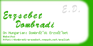 erzsebet dombradi business card